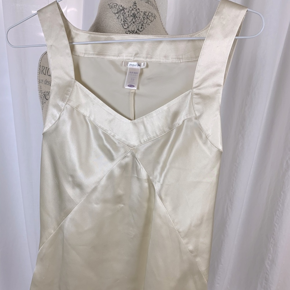 Cream silk blouse